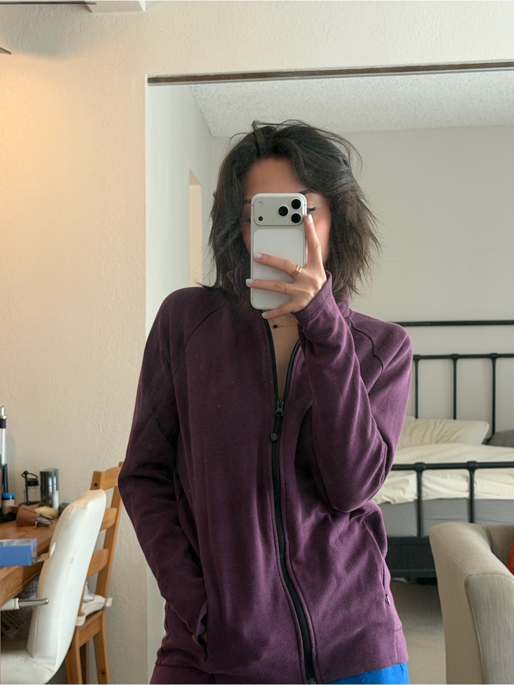 Kirkland Signature Women's Purple Zip-Up Jacket